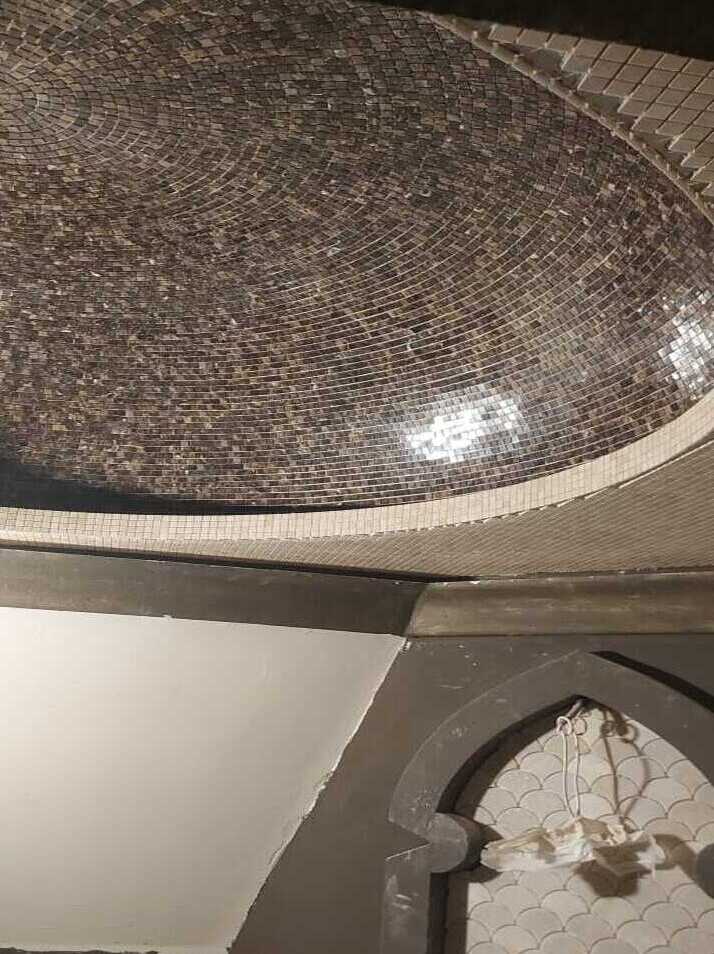 Укладка мозаики на свод или купол хамама
